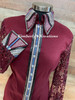 Burgundy, Blue, Gray, White, Black and Rose All Day Show Shirt by Winning Investment - Ladies Size Medium/Large