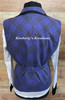 Purple, Black and White Lunge Line Vest and Shirt Set - Ladies Size Large