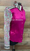 Fuchsia All Day Show Shirt with Floral Sleeves - Ladies Size Large