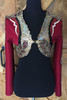 Burgundy, Black, Gold & White Bolero Jacket