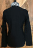 Black Fitted Shirt with Blinged Collar by A Winning Investment - Ladies Size 10 (Bust 37 to 40 with stretch)