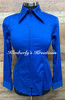 Royal Blue Solid Fitted Show Shirt MADE IN THE USA - Ladies Size Extra Large