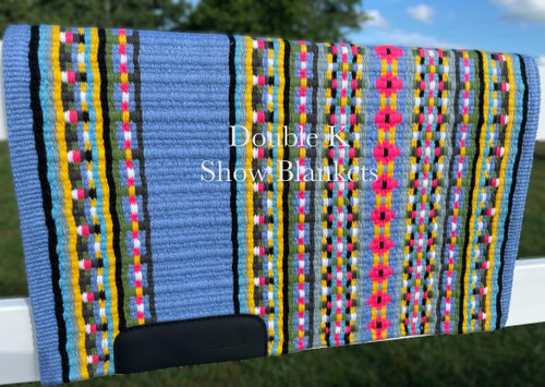 French Blue, Yellow, White, Black, Lime, Pink, Gray and Light Blue - 34 X 42