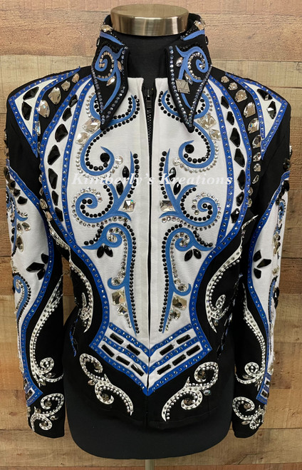 Black, Blue and White Show Jacket - Ladies Size Extra Large
