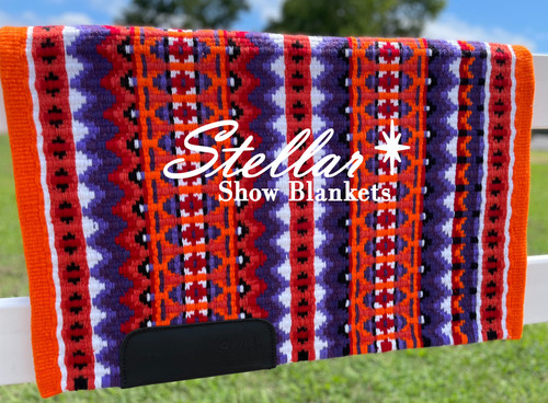 Shades of Oranges, Purples, Red, White and Black - 34 x 44 Reversible