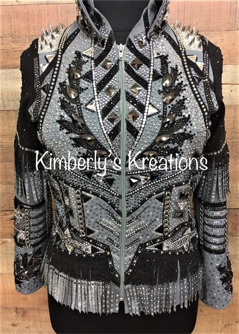 Black and Gray Show Jacket - Ladies Size Large