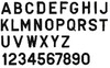 GOTHIC LETTER-BLACK S-10PACK