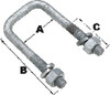 Square U-BOLT 7/16 x 3-1/16 x 4-5/16