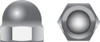 10-24 CAP ACOR NUT SS 100/BG