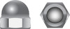 10-24 CAP ACOR NUT SS 100/BG