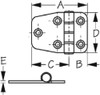 Sea-Dog Line 205320-1 Short Side Door Hinges - Pack of 2