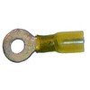 YELLOW 1/4" RING TERM 100PK, HEAT SHRINKABLE,