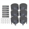 WIZARD PISTON KIT, SINGLE RING, MERCURY V6, LIGHTENED PINS INCLUDED