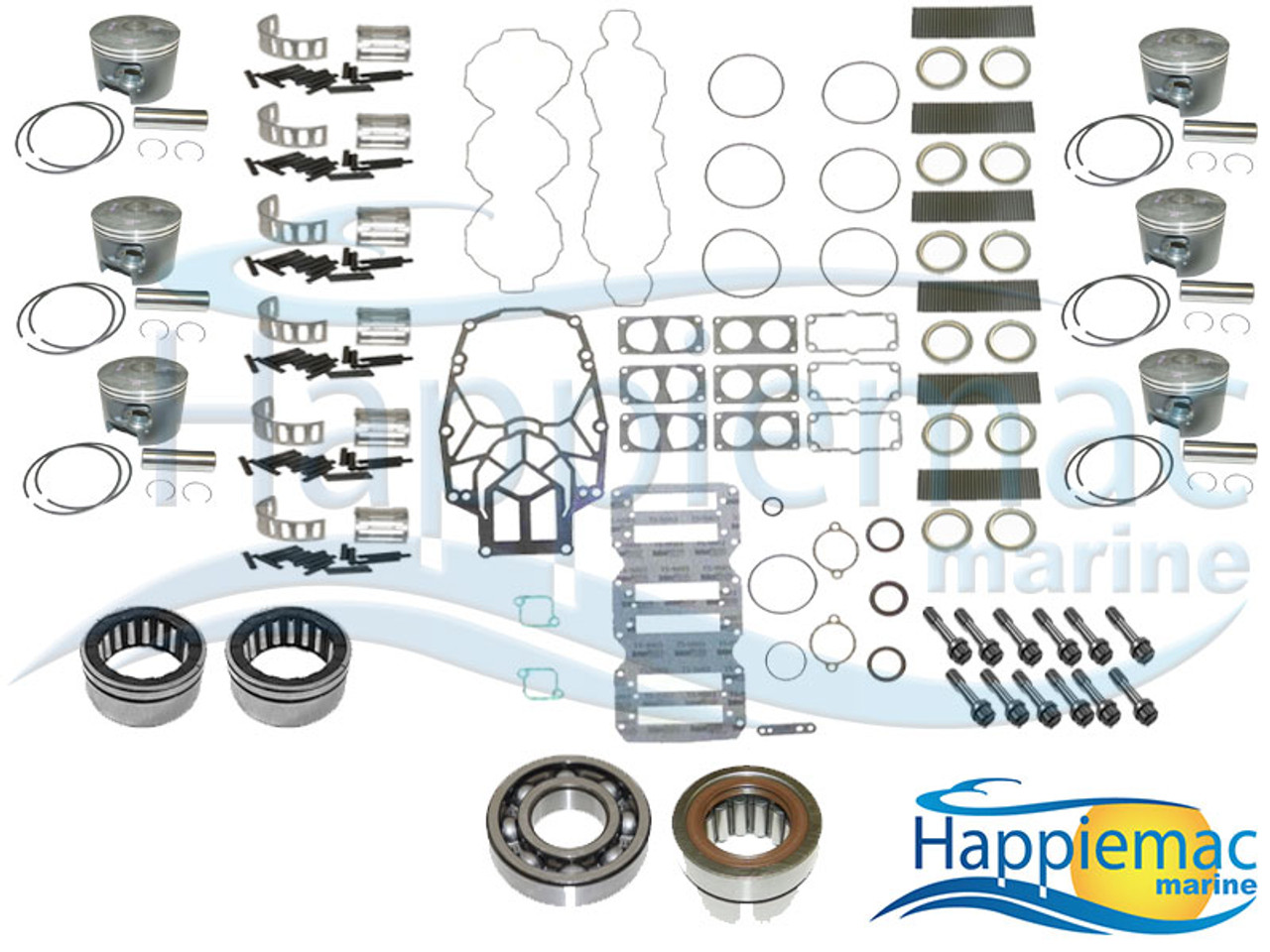 Mercury 3.0L 225 250 HP V6 EFI Carb Powerhead Rebuild Kit Single