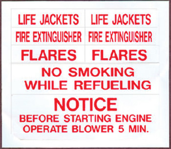 SAFETY LABEL SET 8/PK