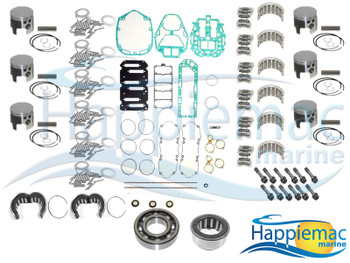 Mercury 150 175 200 HP 2.5L V6 EFI O-ring Powerhead Rebuild Kit Piston Bearings