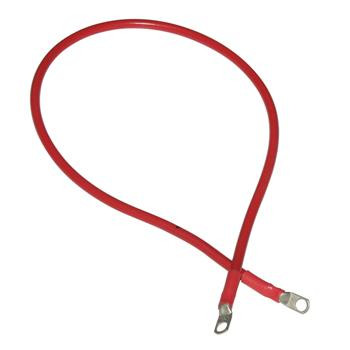 SAE Type II Bare Copper Strand 3' 3/8 Ring 4GA Red Cable