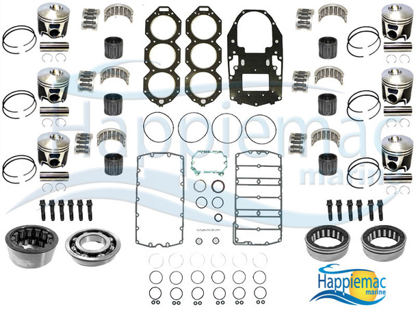 EVINRUDE 200 300 HP V6 E-TEC POWERHEAD GASKET PISTON REBUILD KIT