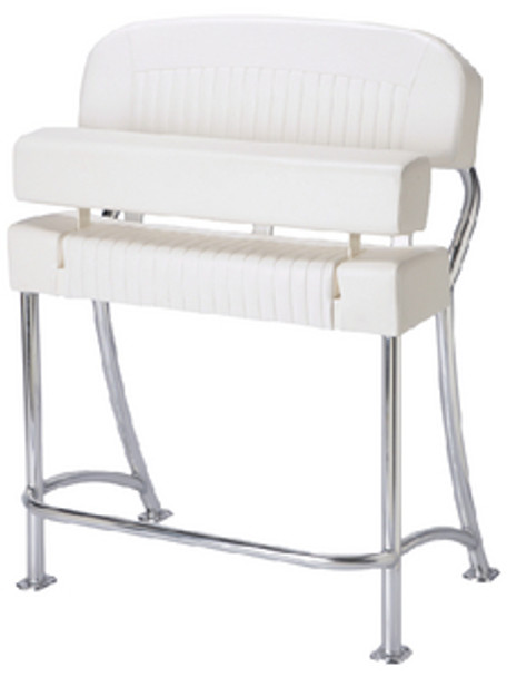 Garelick 915 Classic Aluminum Leaning Post with Flip-Up Bolster and Backrest