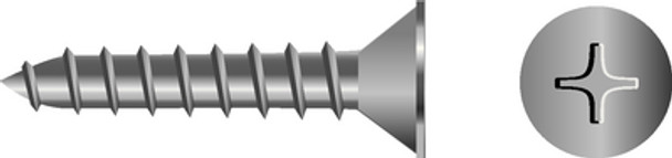 Seachoice SC0628 Phillips Tapping Screws Flat Head - Case of 10/Bag of 100