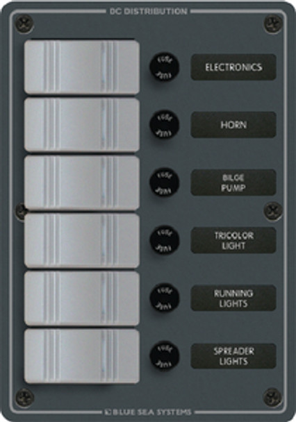 Blue Sea 8053 Vertical Water Resistant DC Fuse Panel