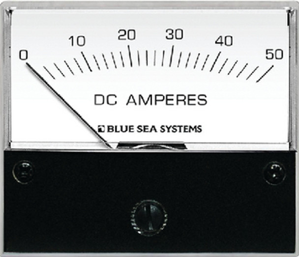 Blue Sea 8022 Ammeter and Shunt 0-50A DC Analog Meter