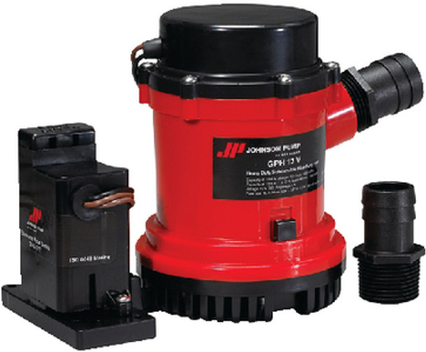 Johnson 01604-002 1600-GPH Heavy Duty Combo Bilge Pump with Automatic Switch