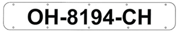 Bernard Engraving RL2400W White Boat Registration Number Plates - Pack of 2