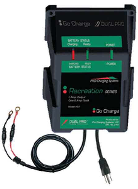 Dual Pro RS1 6.5-in. L x 4.5-in. W x 3-in. H 6-Amps Recreation Battery Charger