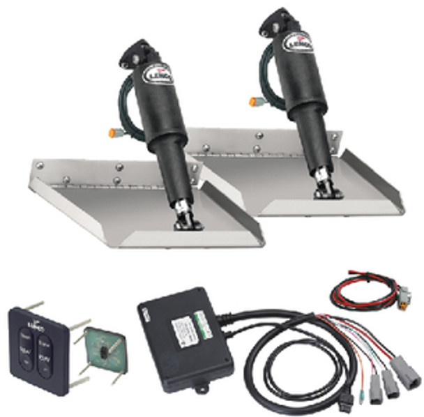 Lenco 15106-102 Standard 12 Volt Edge Mount Electric Trim Tab Kit with Switch