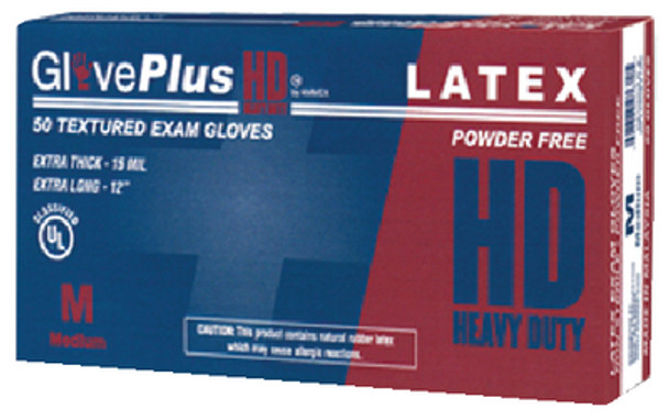 Ammex X-Large Blue Extra Thick Heavy Duty Latex Glove - Box of 50