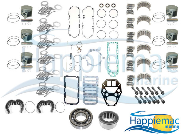 Mercury 2.5L 240 HP EFI V6 SportJet Oring Powerhead Rebuild Kit Piston Bearings