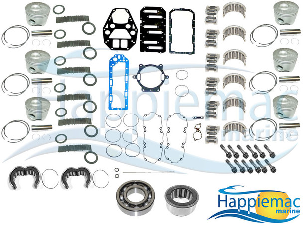 Mercury 2.5L OptiMax SportJet 200 HP V6 Powerhead Rebuild Kit Piston Bearings