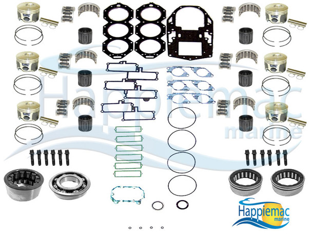 Johnson Evinrude 200 225 HP 3.3L FICHT V6 Powerhead Rebuild Kit & Main Bearings