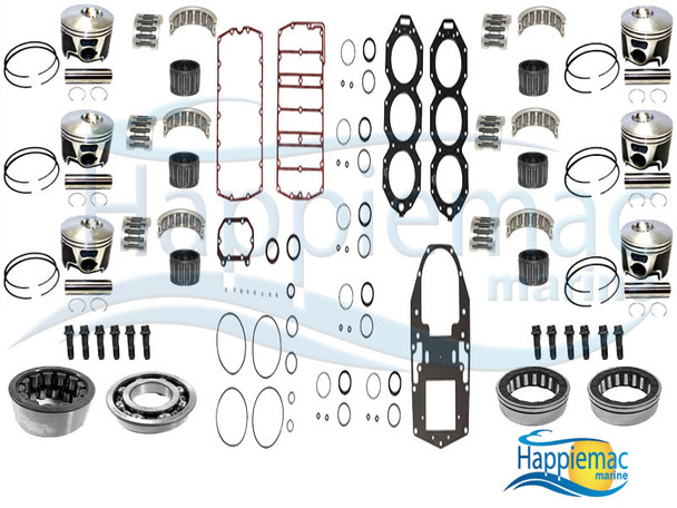 Evinrude 200 225 250 HP 90 Deg 3.3L V6 ETEC Powerhead Gasket Piston Rebuild Kit