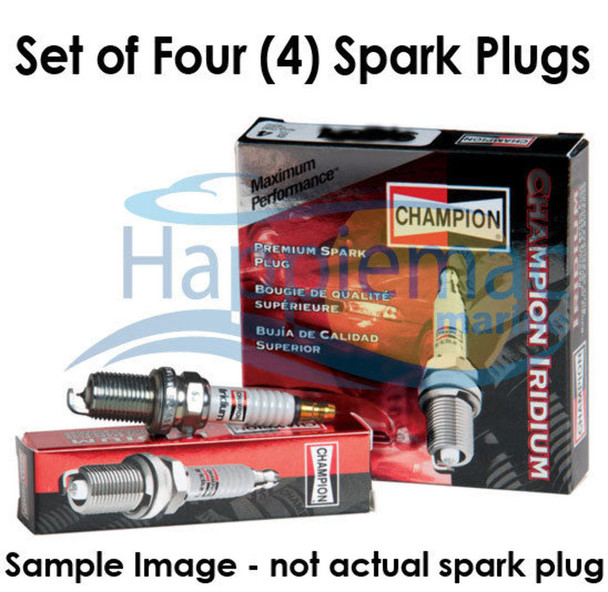 Evinrude 200-300 90 E-tec 3.3/3.4 Litre Champion Spark Plug QC8WEPD - Set of 4