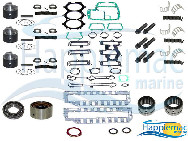 Chrysler Force 90 HP 3.375" Powerhead Rebuild Kit Piston Gasket Bearings 91-94