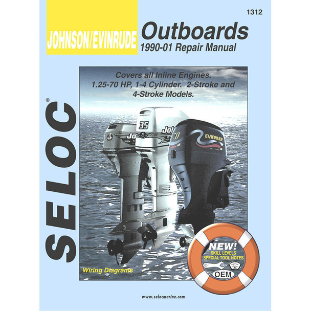 Seloc Marine Johnson Evinrude 2 Stroke Outboard Repair Manual 1990-2001