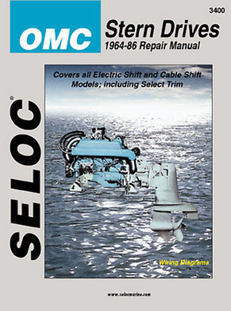 Seloc Marine Shop Repair Manual #3400 OMC Stern Drives 1969-86