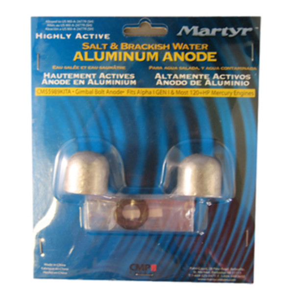 Bravo Mc I R/Mr/Alpha I Salt/Brackish Water Anode Transom Button Set 97-55989Q9