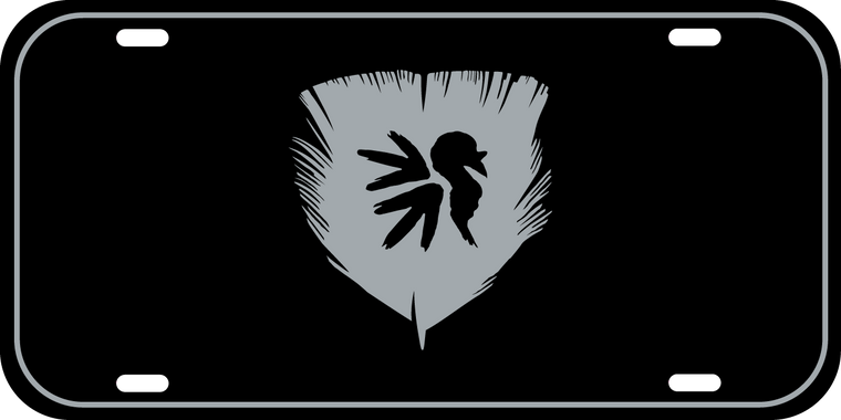 Feather Logo License Plate