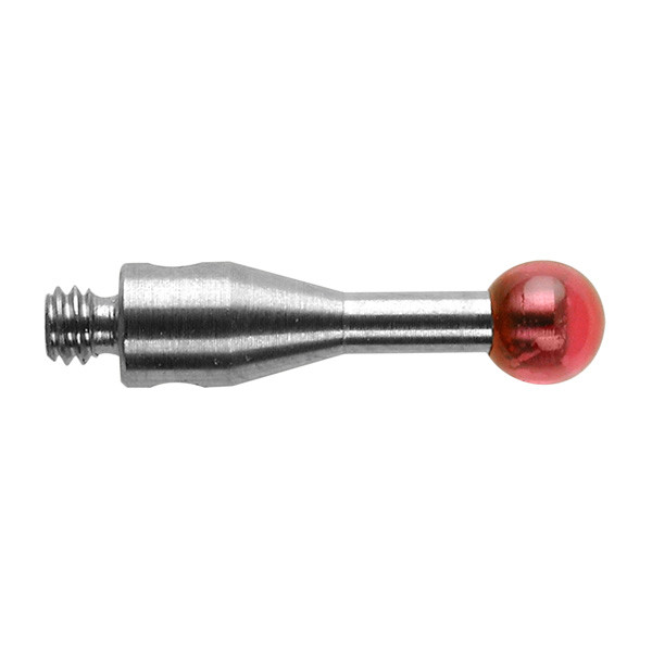 Product A-5003-0052, M3 2 Mm Ruby Ball, Tungsten Carbide Stem, L 30 Mm, EWL 22.8 Mm