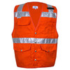 NSA Nsa Hi-Vis Orange Construction Survey Vest - 1 Each