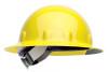 Fibre Metal E1RW Full Brim Hard Hat with Rachet Suspension available in yellow. Buy now!