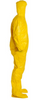 DuPont QC122S Yellow Tychem QC Coverall w/ Hood and Attached Socks Side view. Shop now!