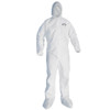 KleenGuard A30 46123 Hooded and Booted Breathable Protection Coveralls - Large - 25 Each - Closeout