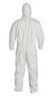 Dupont TY127S WH Coveralls Hood Elastic Wrists and Ankles Rear view. Shop now!