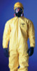 DuPont QC122S Yellow Tychem QC Coverall w/ Hood and Attached Socks in use. Shop now!