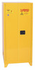 Eagle 1962XLEGS Tower Safety Cabinet, 60 Gal., 2 Shelves, 2 Door, Manual Close, Yellow