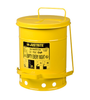 Justrite 09100 Self Close 6-Gal Yellow Oily Waste Can. Shop now!